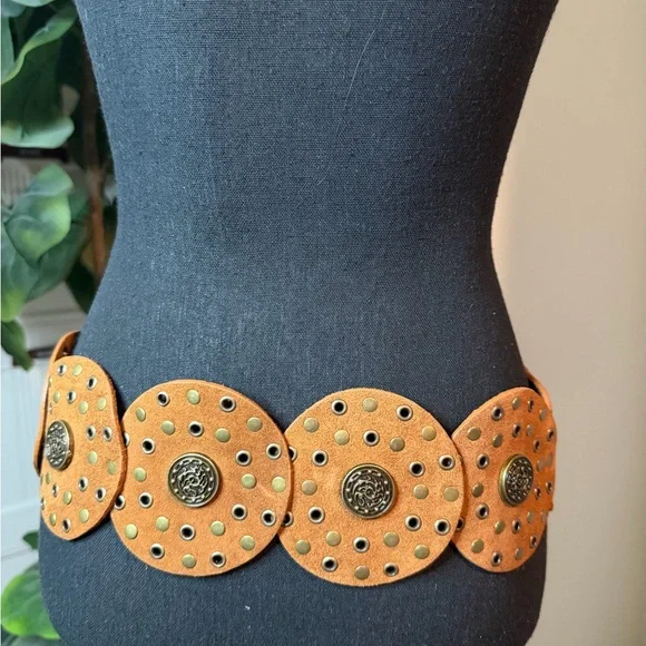 SOLD ALREADY Free People Brown Round Studded Belt - Picture 7 of 10